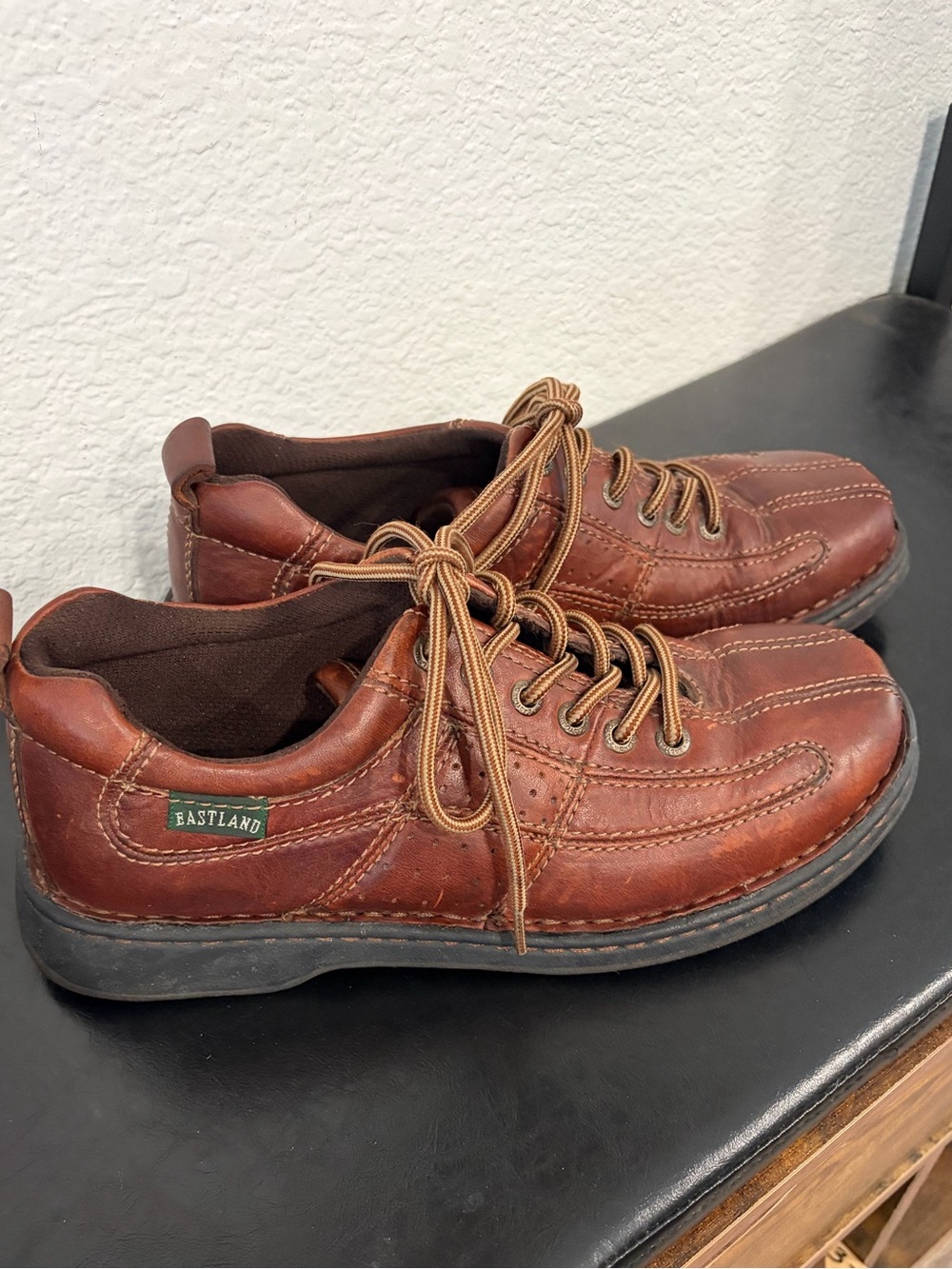 Eastland Men's Chestnut Brown Leather Lace-Up Casual Shoes